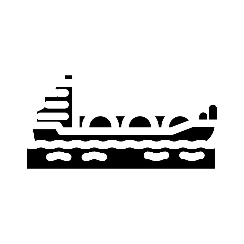 liquefied natural gas carrier glyph icon illustration vector