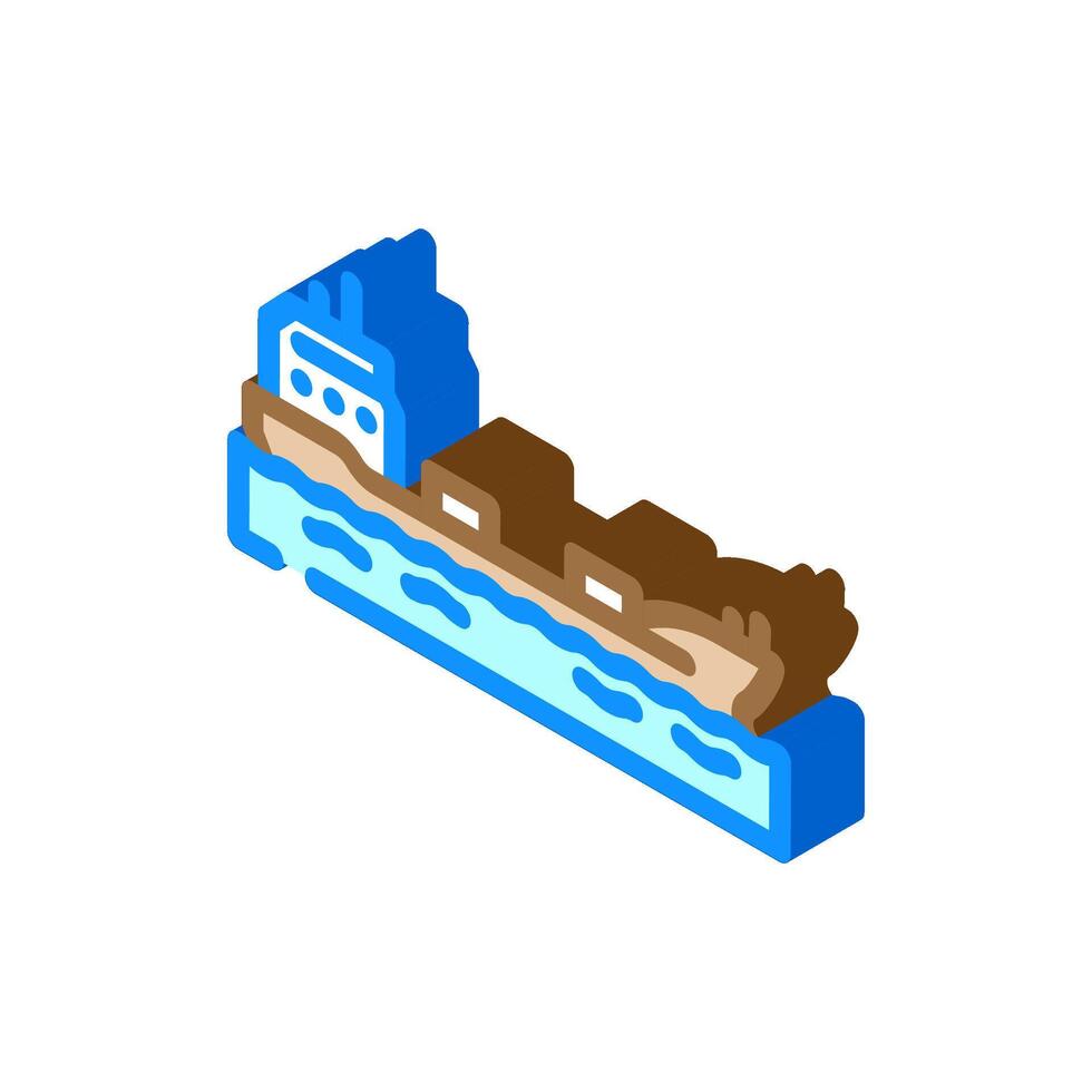 oil tanker ship transport marine isometric icon illustration vector