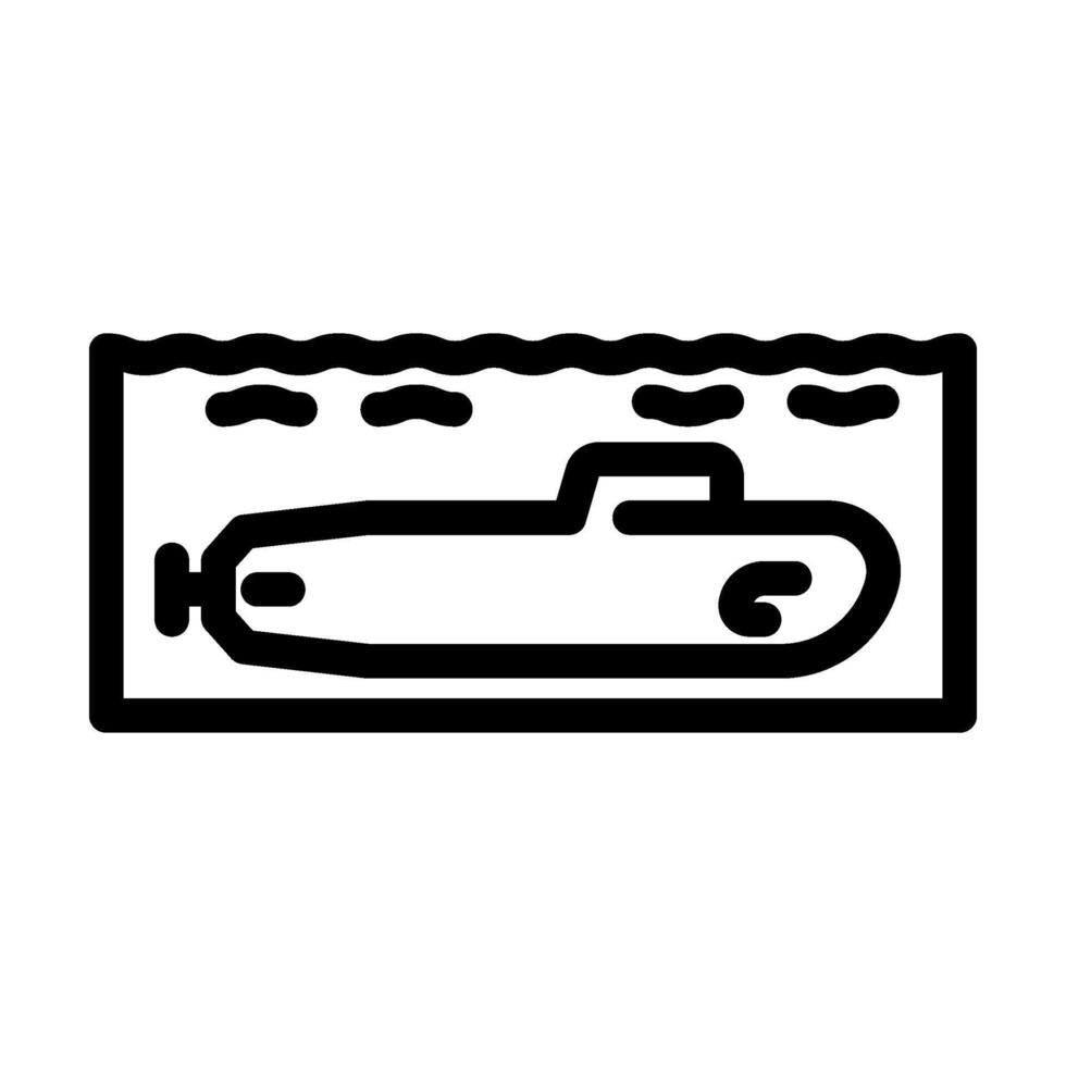 submarine ship transport marine line icon illustration vector