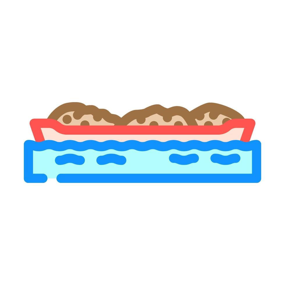 barge ship transport marine color icon illustration vector
