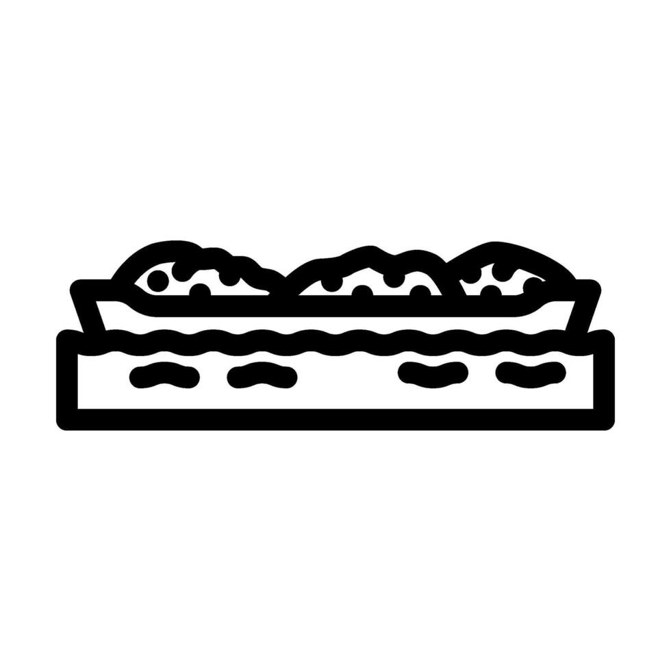 barge ship transport marine line icon illustration vector
