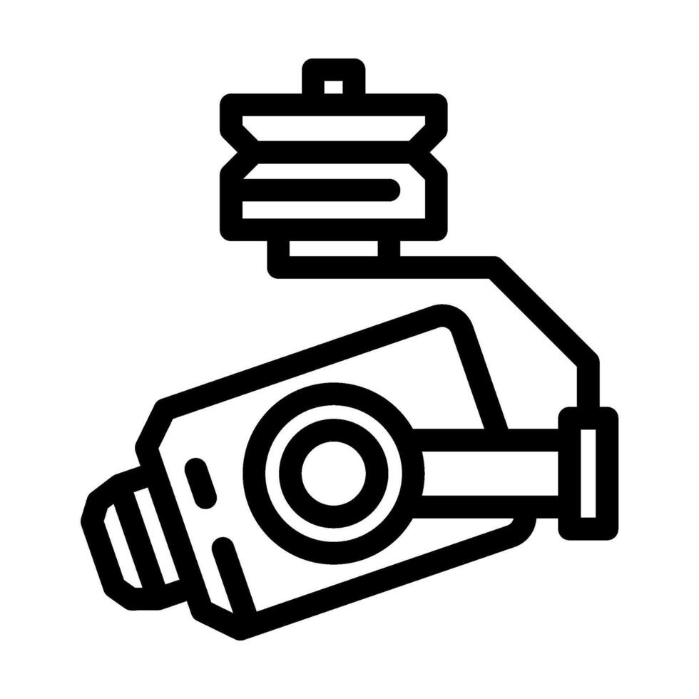 camera gimbal aerial vehicle line icon illustration vector