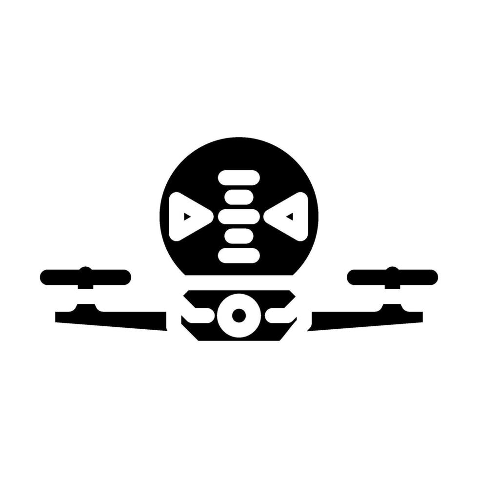 altitude meter unmanned aerial vehicle glyph icon illustration vector