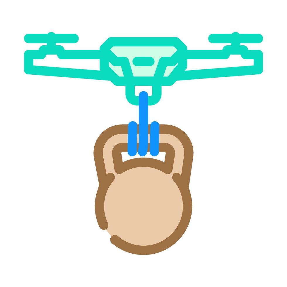 payload attachment unmanned aerial vehicle color icon illustration vector