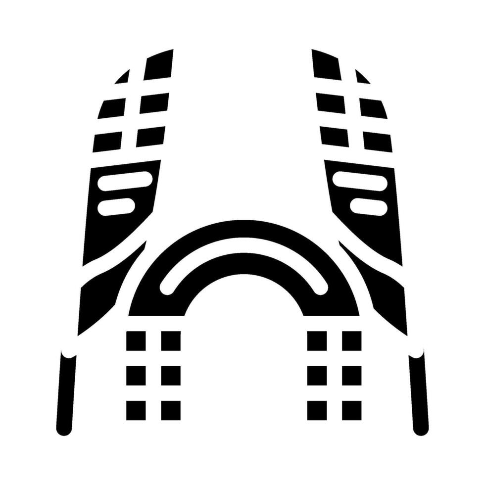 drone racing flag aerial vehicle glyph icon illustration vector