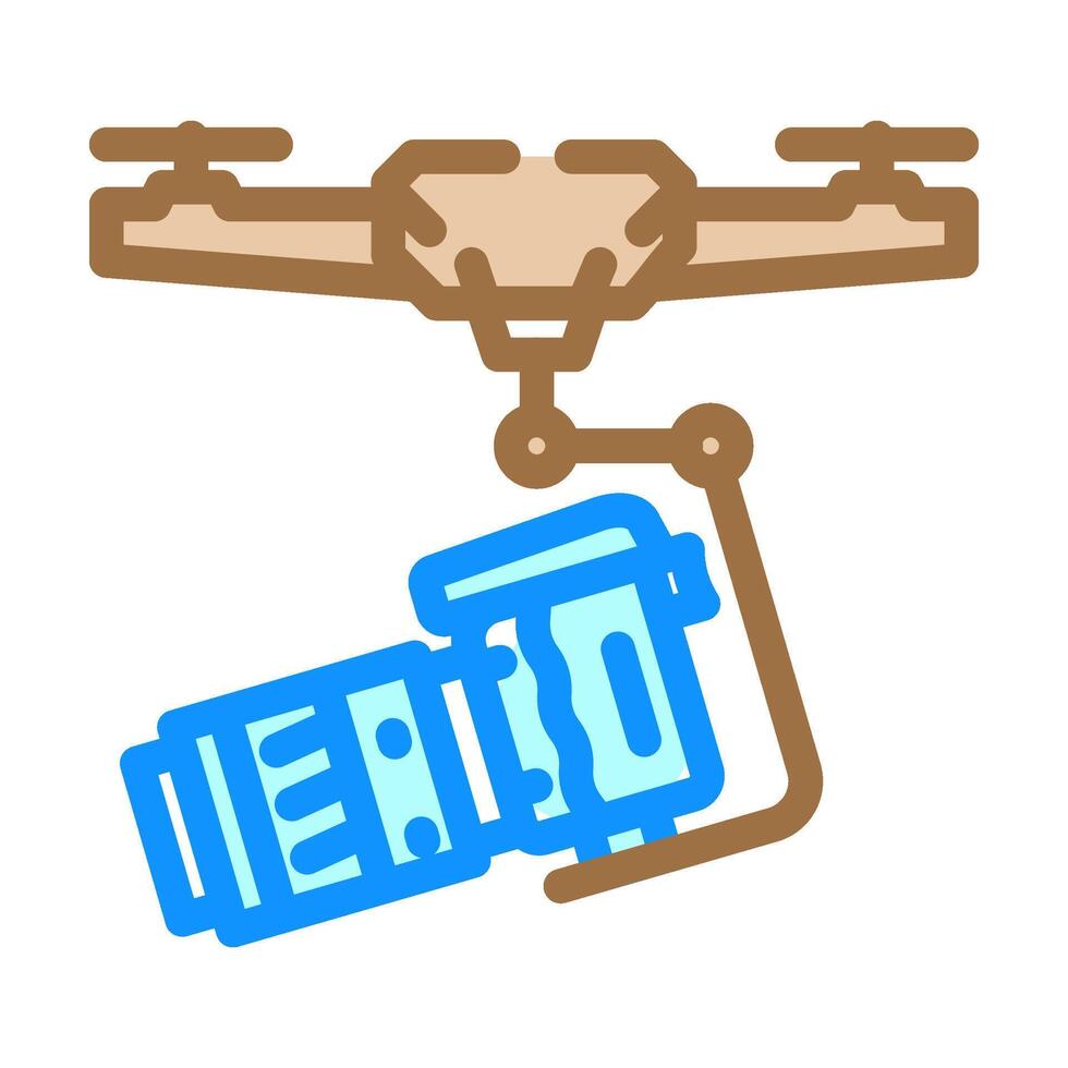 aerial photography unmanned vehicle color icon illustration vector