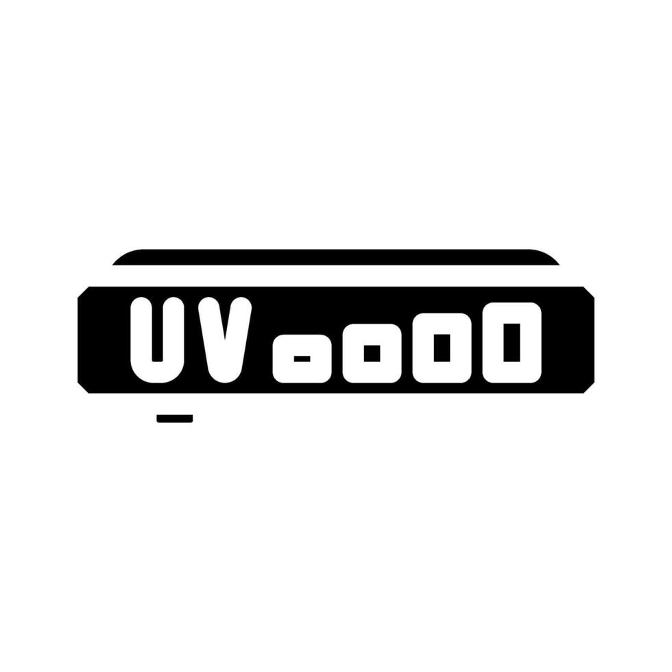 uv detector wearable glyph icon illustration vector