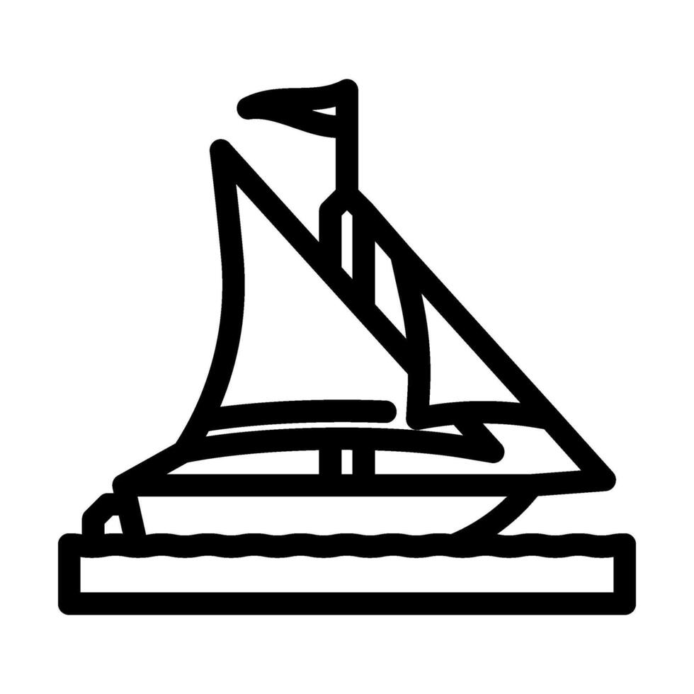 tartan ancient ship line icon illustration vector