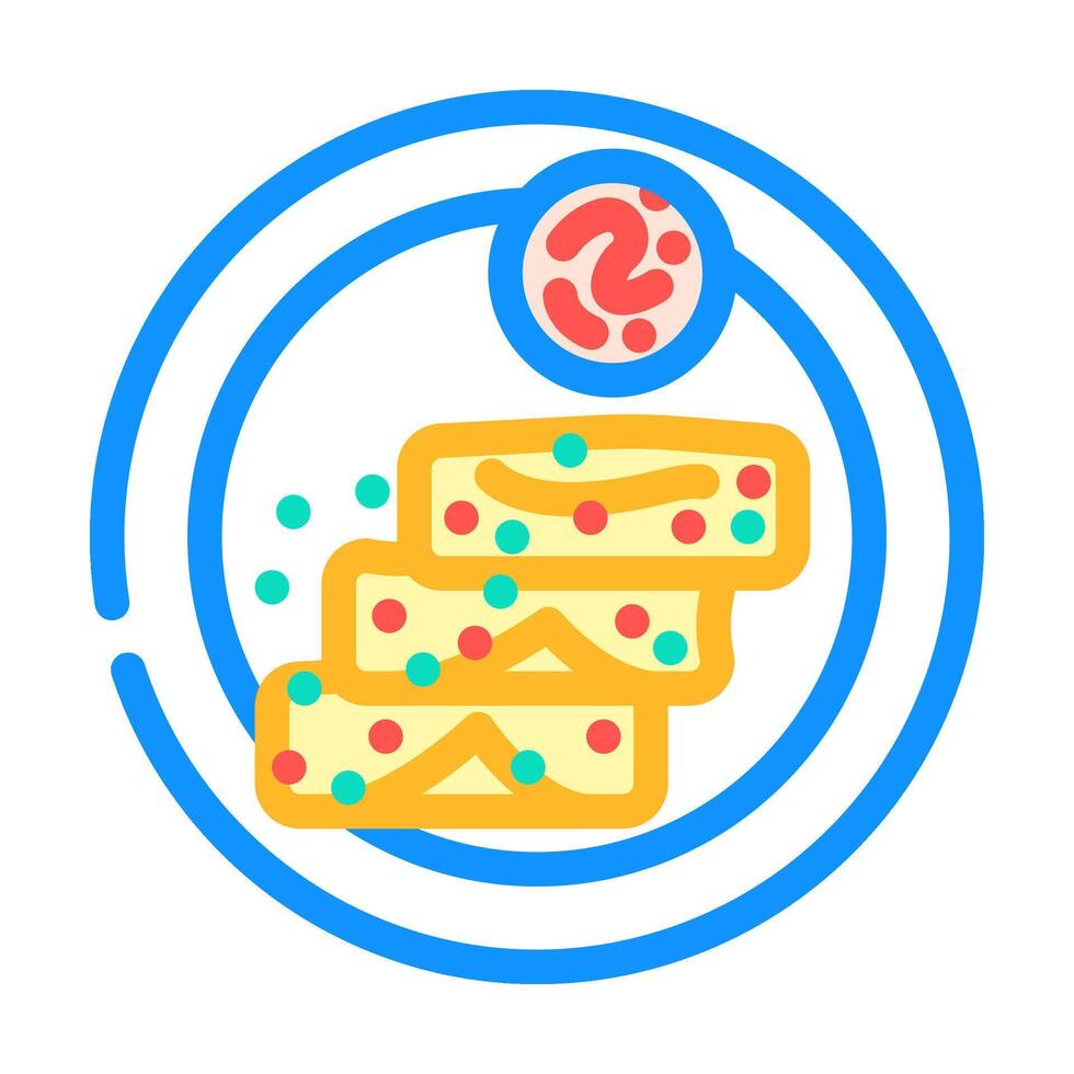 spring rolls chinese cuisine color icon illustration vector
