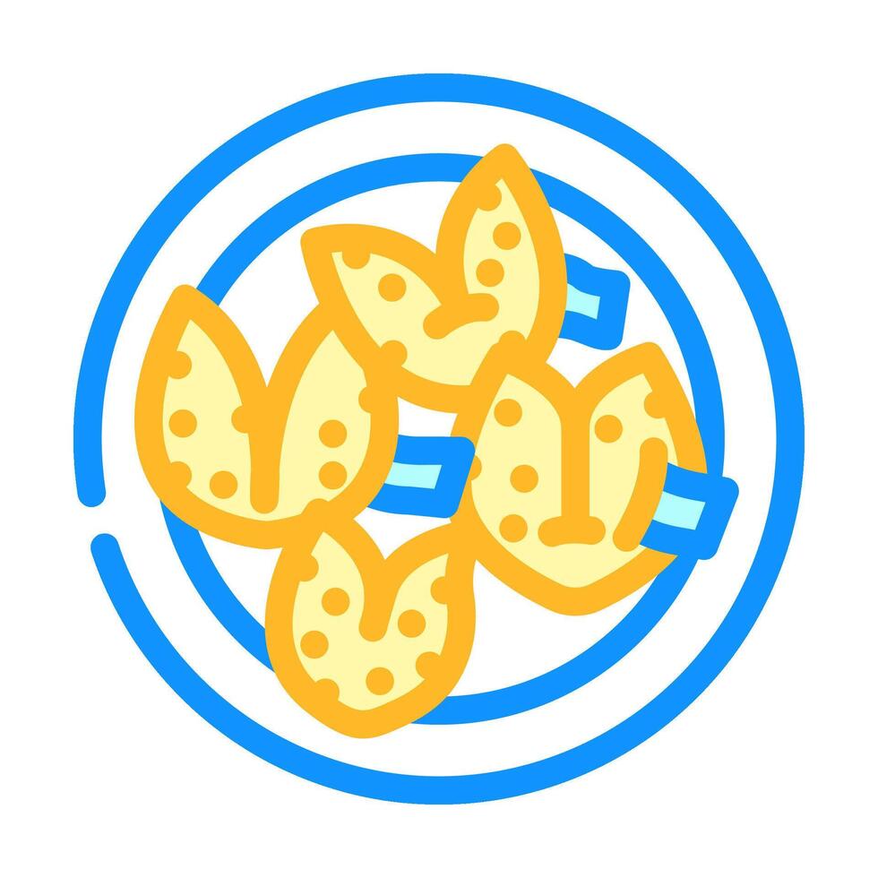 fortune cookie chinese cuisine color icon illustration vector