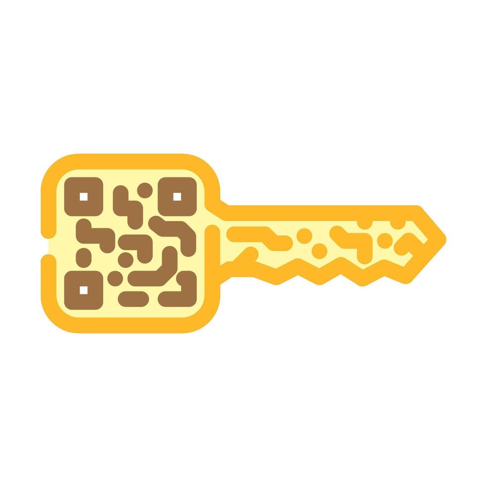 digital wallet key decentralized application color icon illustration vector