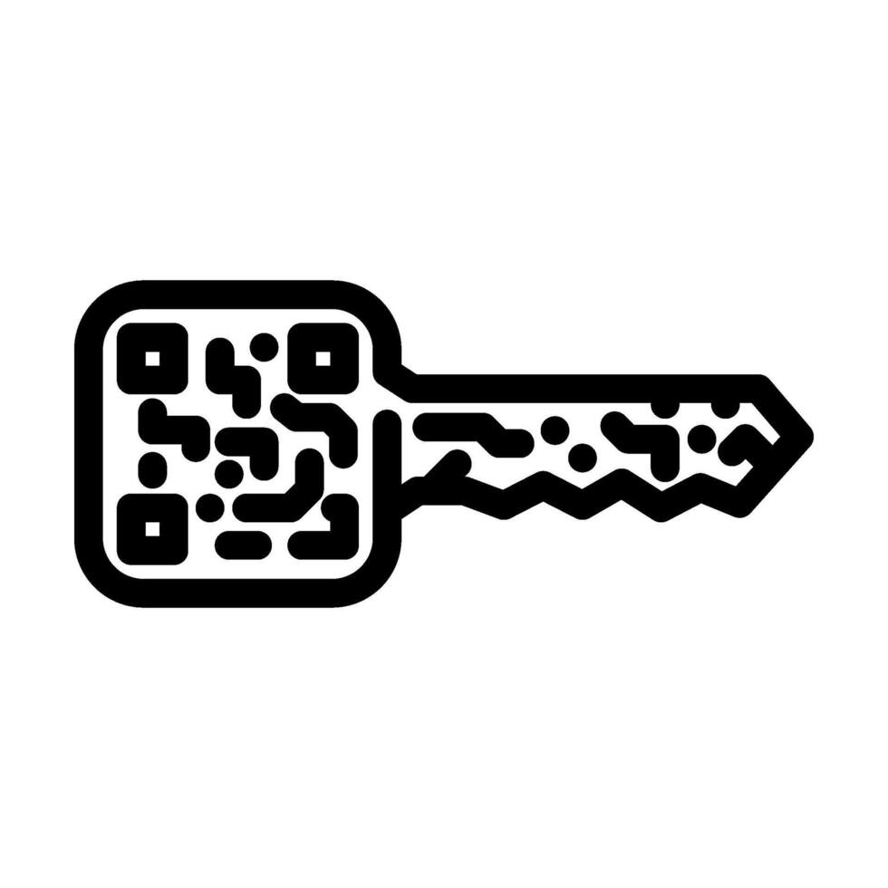 digital wallet key decentralized application line icon illustration vector