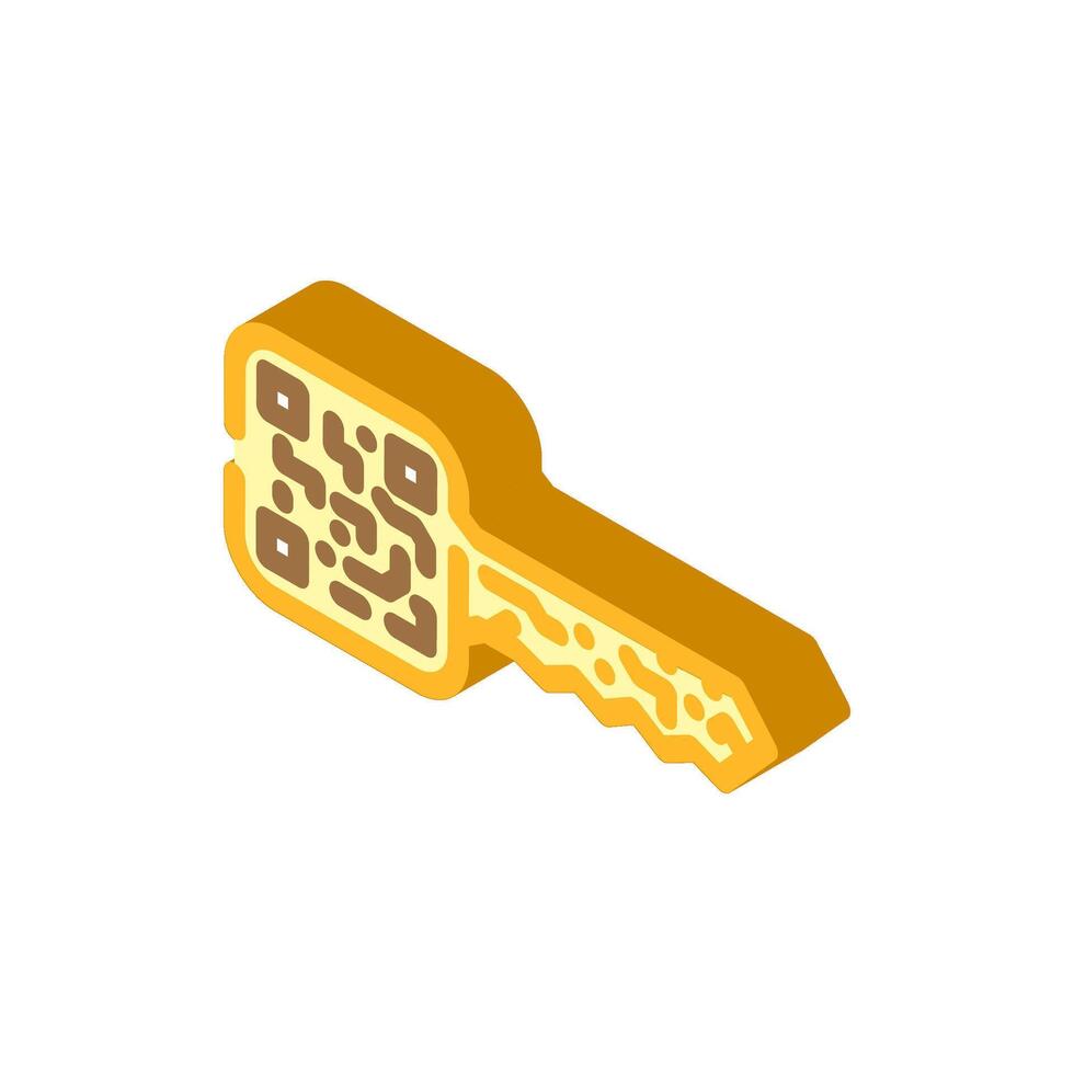digital wallet key decentralized application isometric icon illustration vector