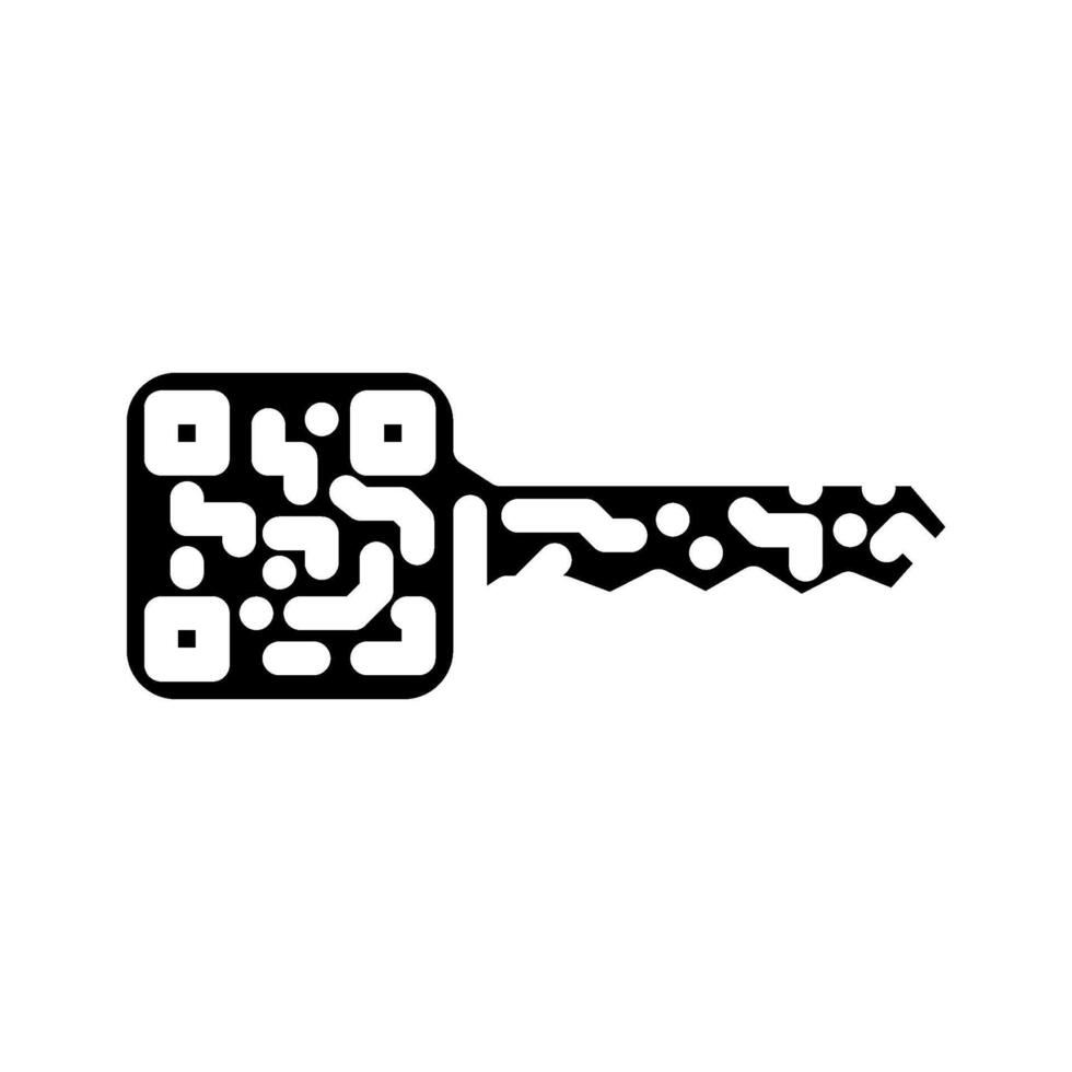 digital wallet key decentralized application glyph icon illustration vector