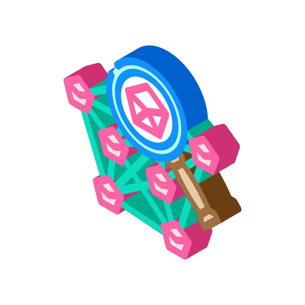 blockchain explorer decentralized application isometric icon illustration vector