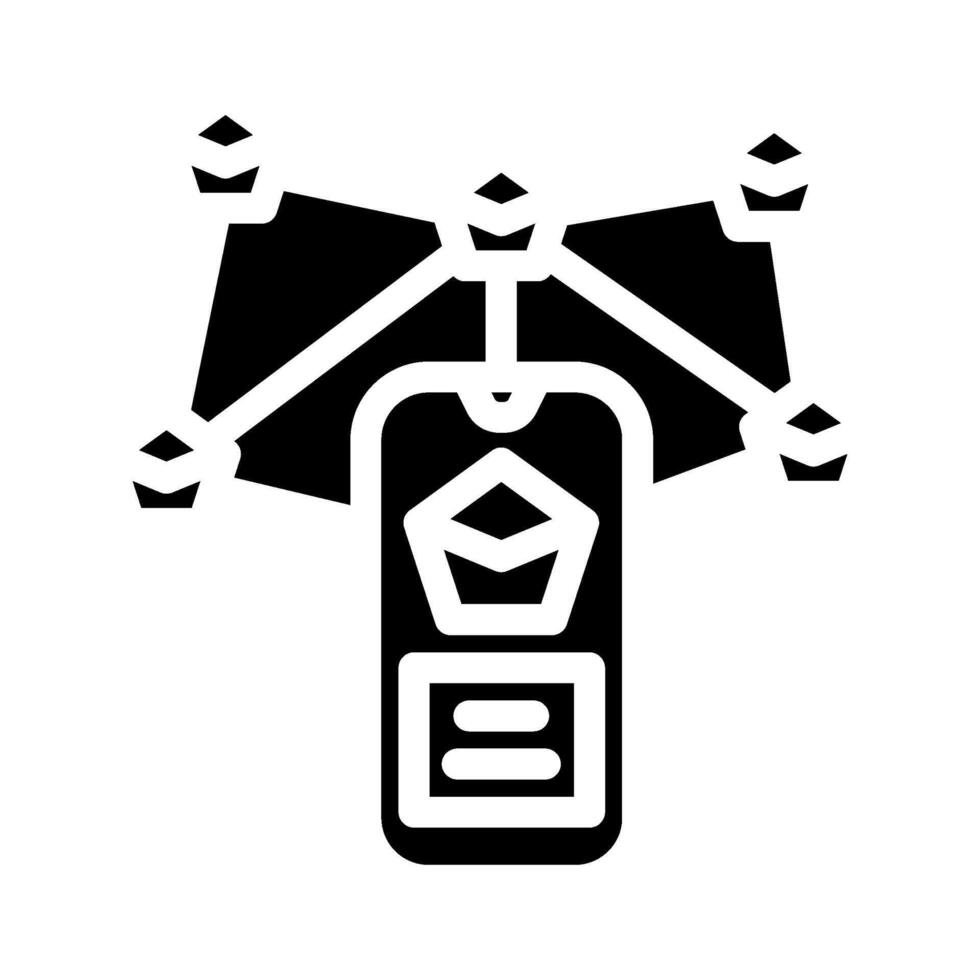 decentralized app glyph icon illustration vector