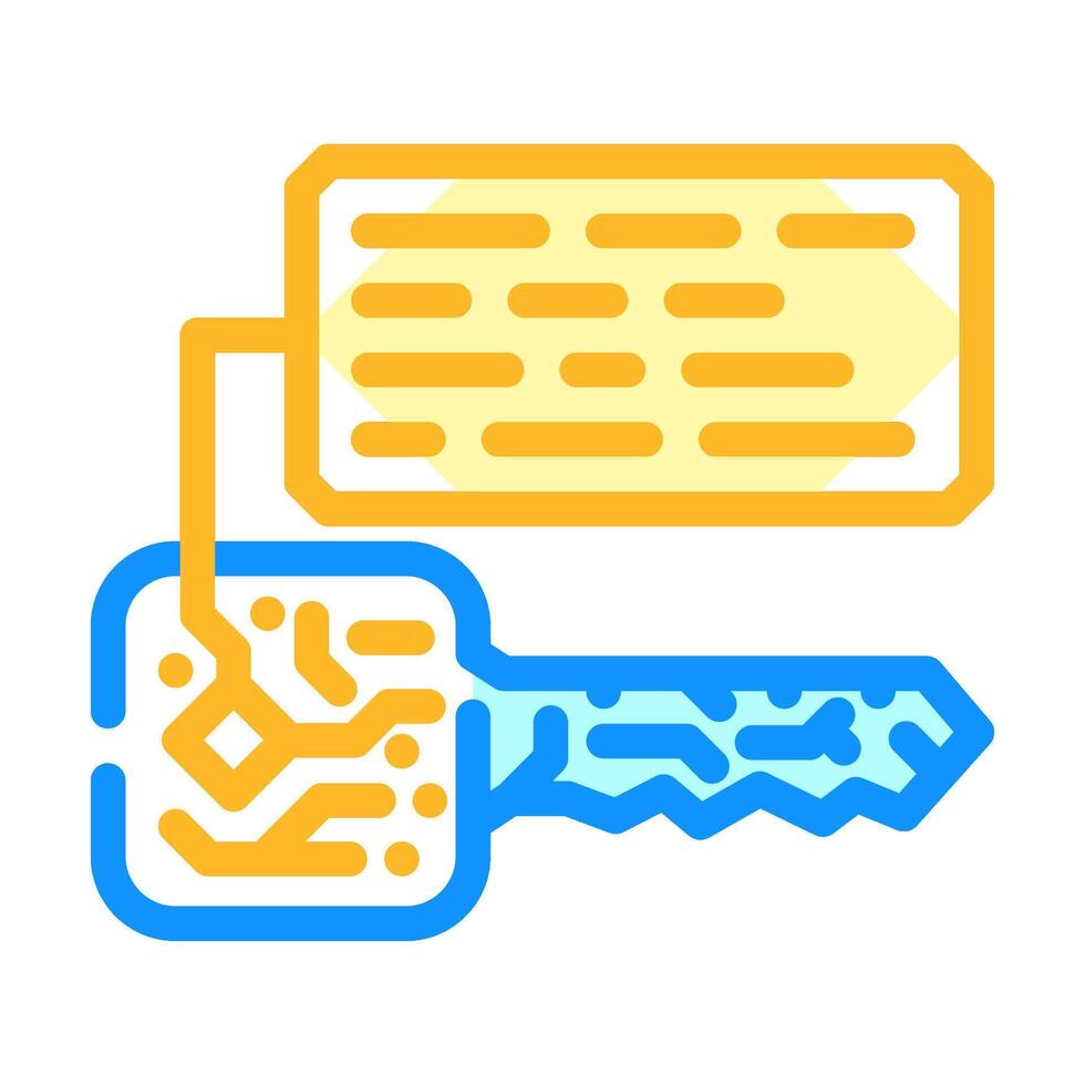 wallet seed phrase decentralized application color icon illustration vector