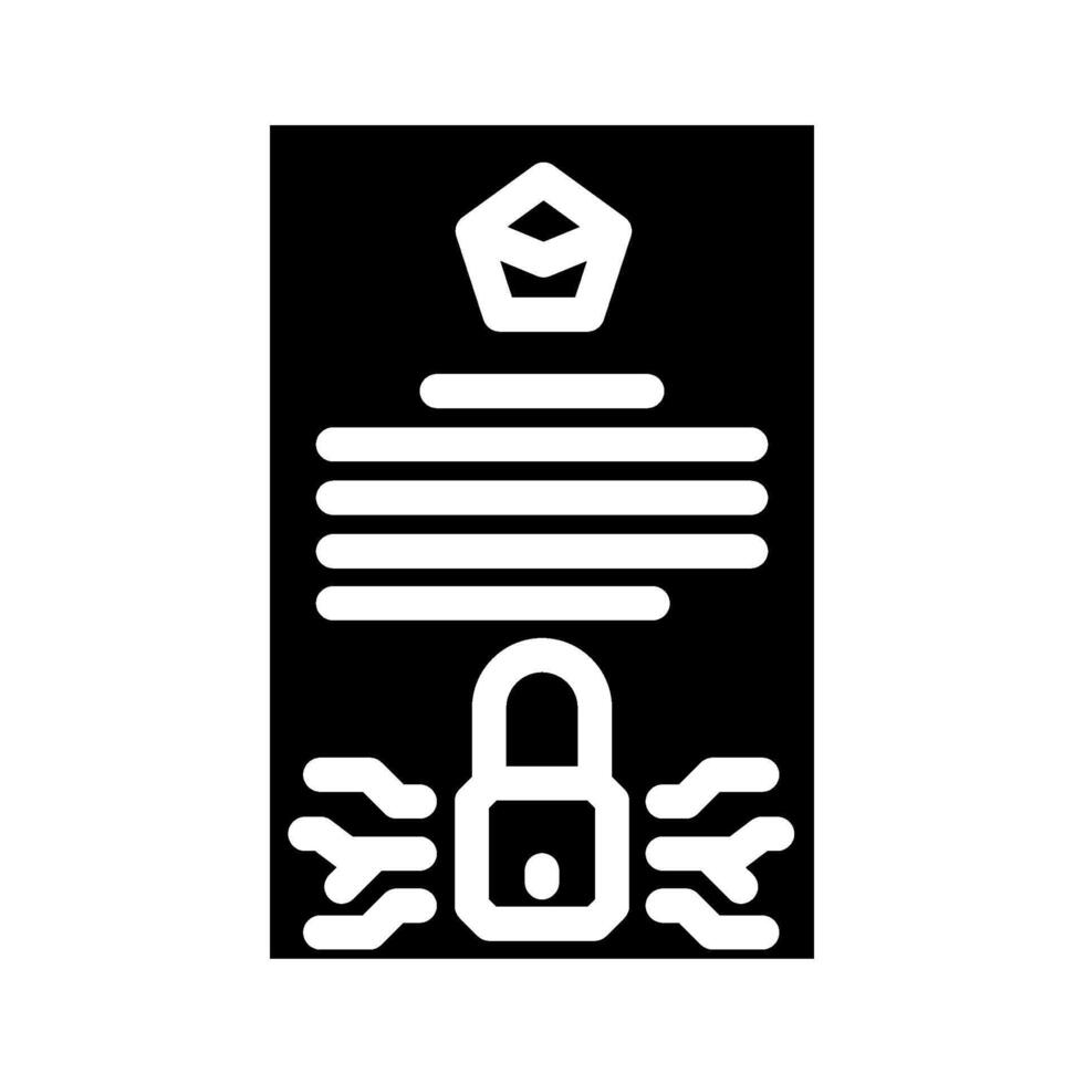 immutable record decentralized application glyph icon illustration vector