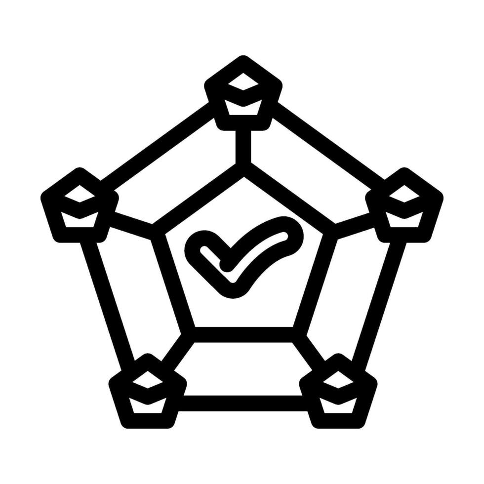 node validator decentralized application line icon illustration vector
