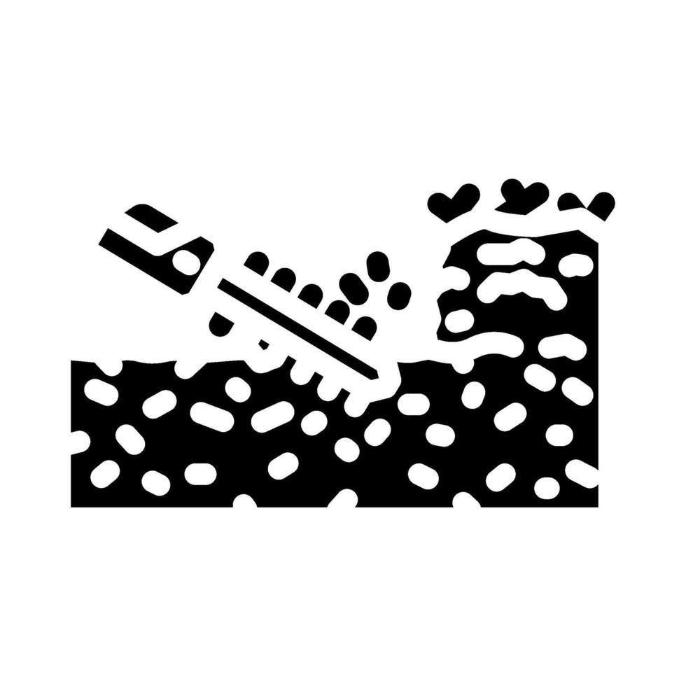 hedge trimming garden maintenance glyph icon illustration vector