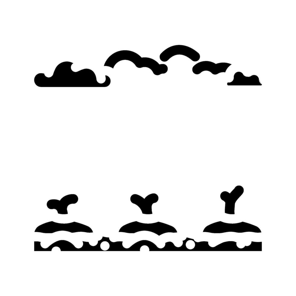mulching garden maintenance glyph icon illustration vector