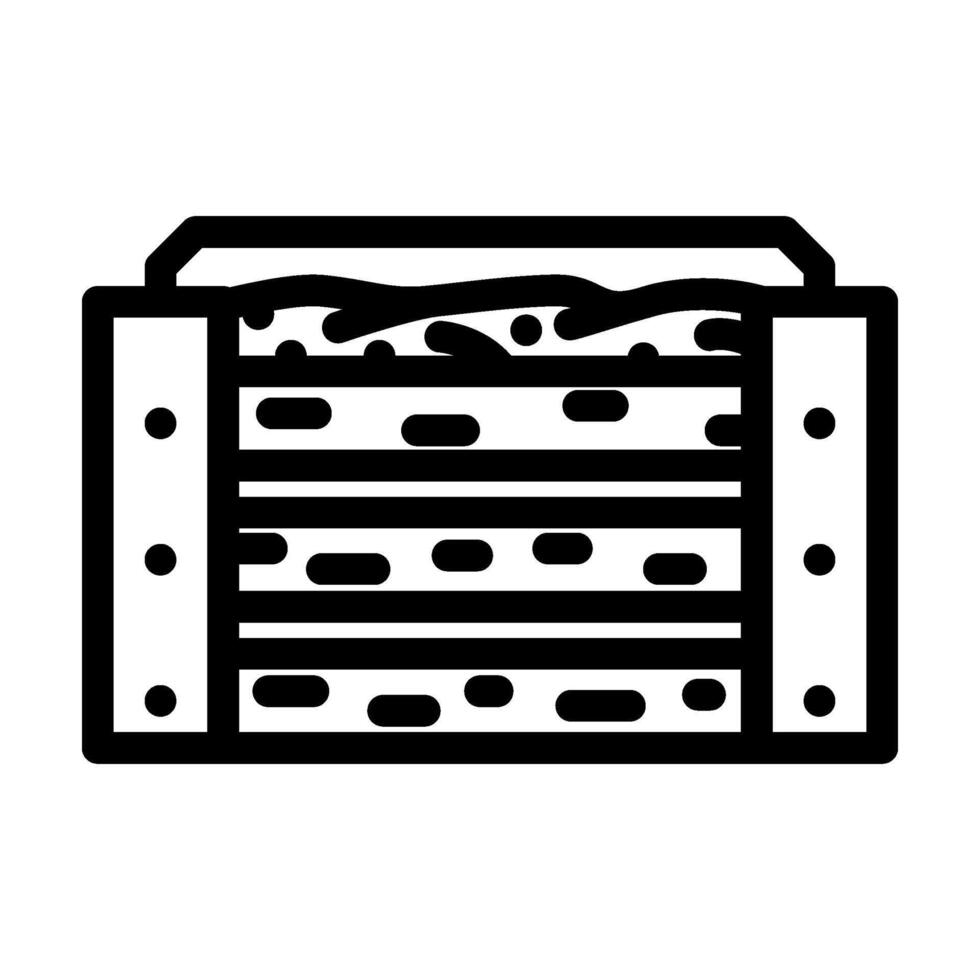 composting garden maintenance line icon illustration vector