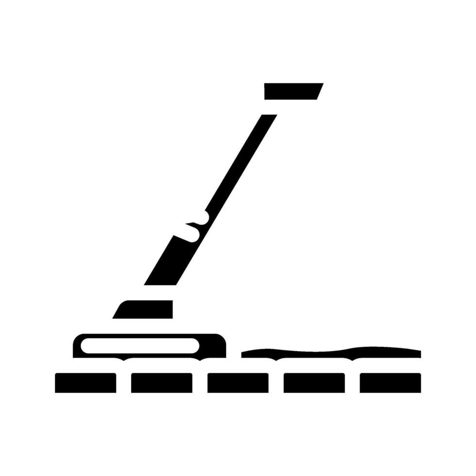 pathway cleaning garden maintenance glyph icon illustration vector