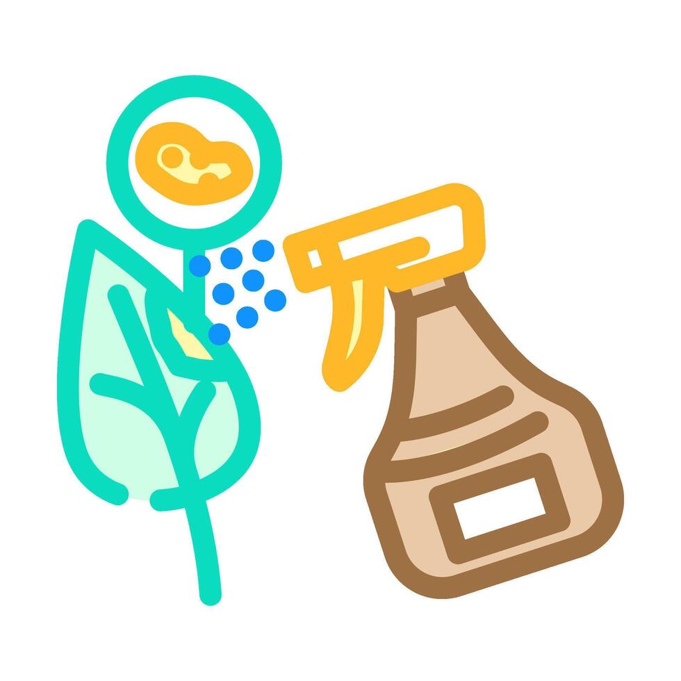 plant disease treatment garden maintenance color icon illustration vector