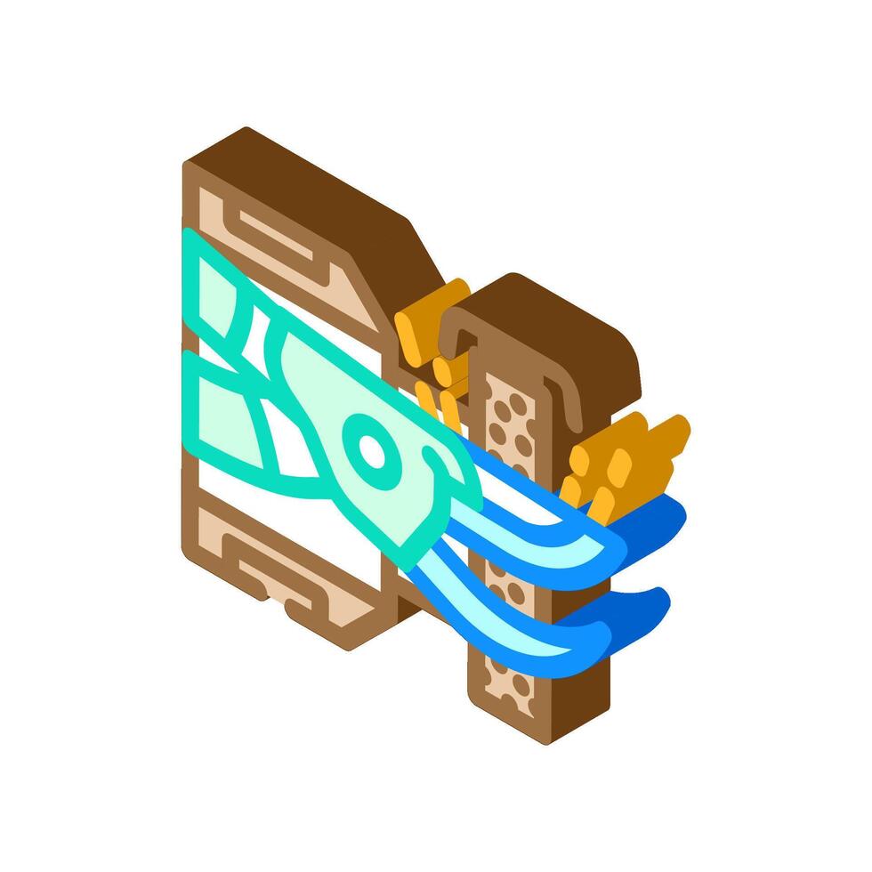 pruning shears sharpening garden maintenance isometric icon illustration vector