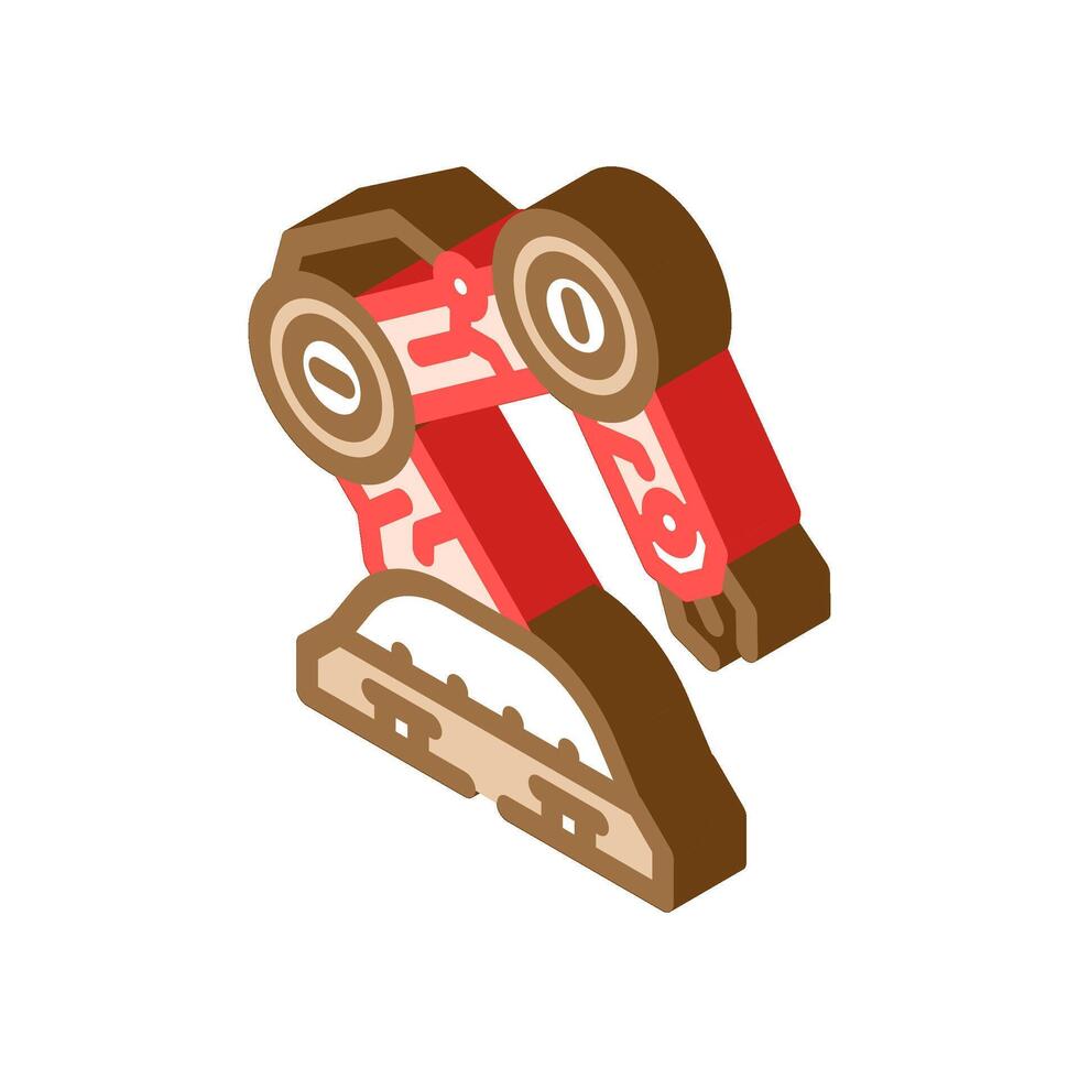 industrial robot arm industry 5 isometric icon illustration vector