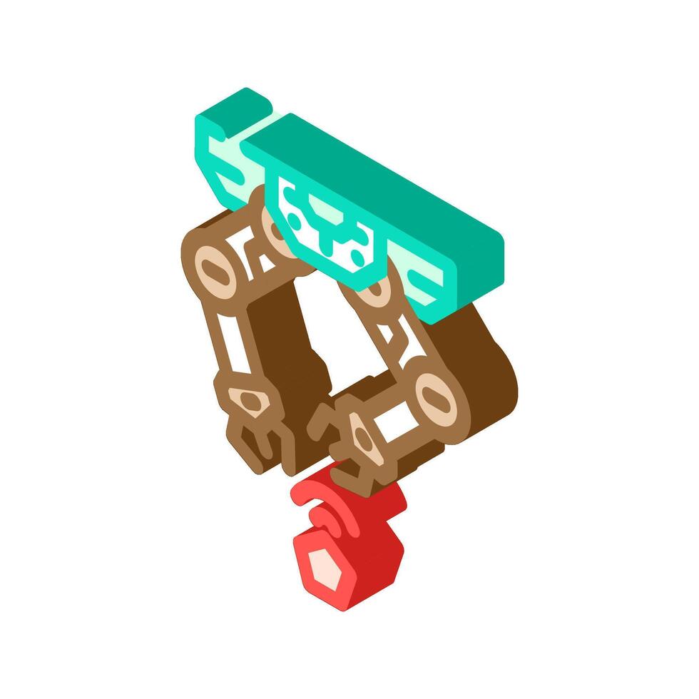 cyber physical systems industry 5 isometric icon illustration vector