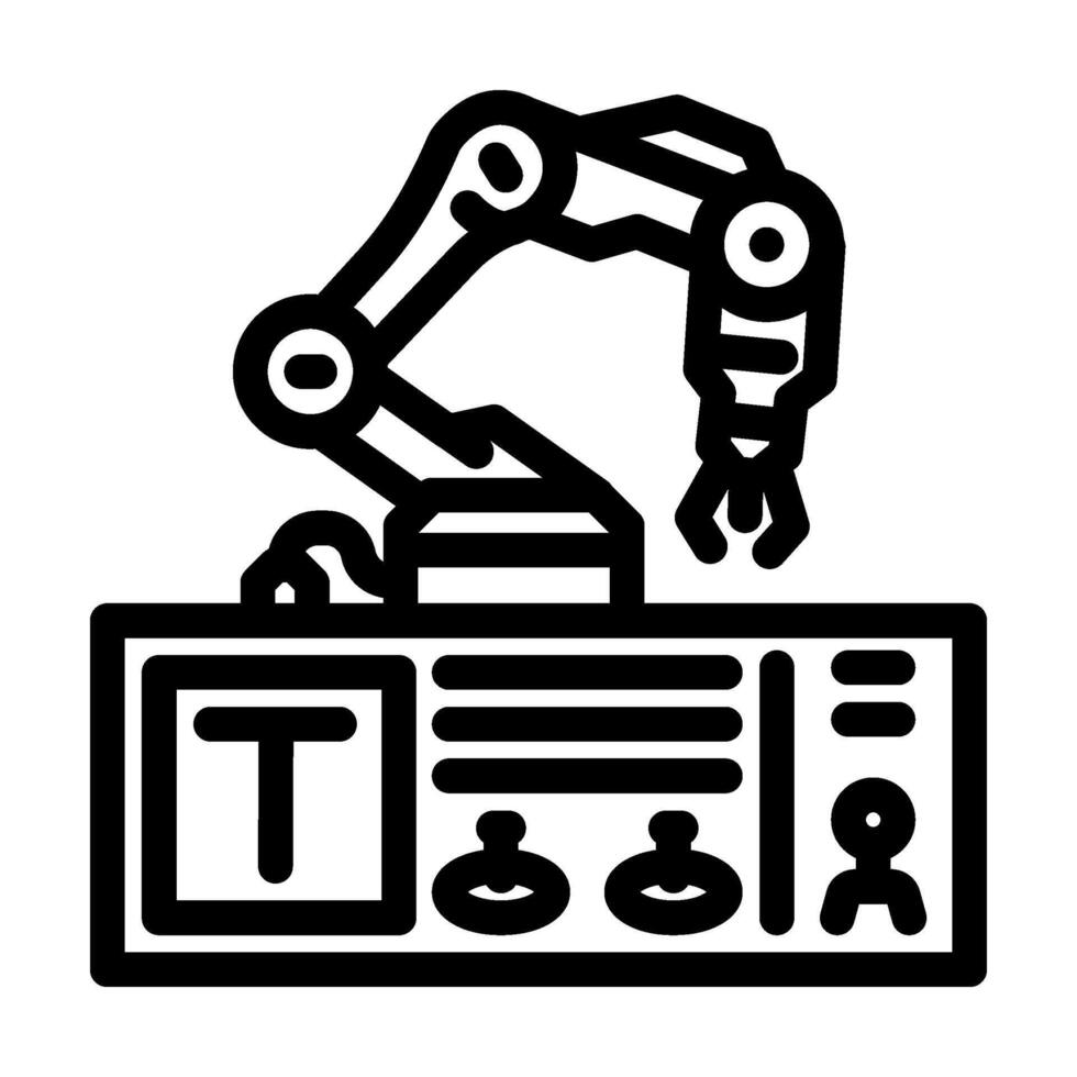 advanced robotics control panel line icon illustration vector