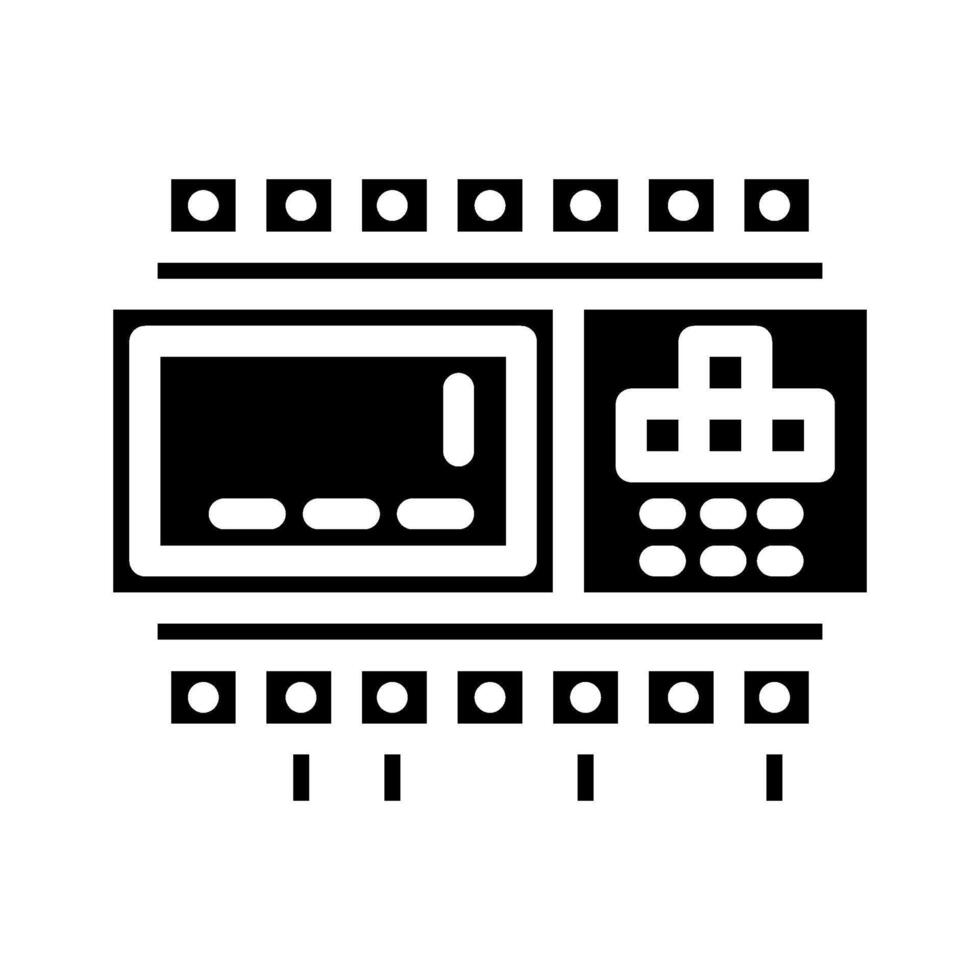 programmable logic controller plc glyph icon illustration vector