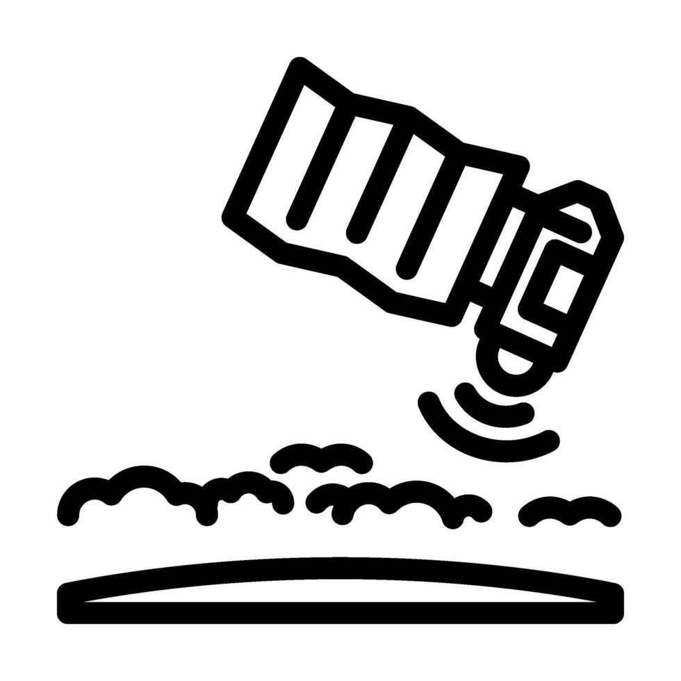 satellite communication industry 3 line icon illustration vector