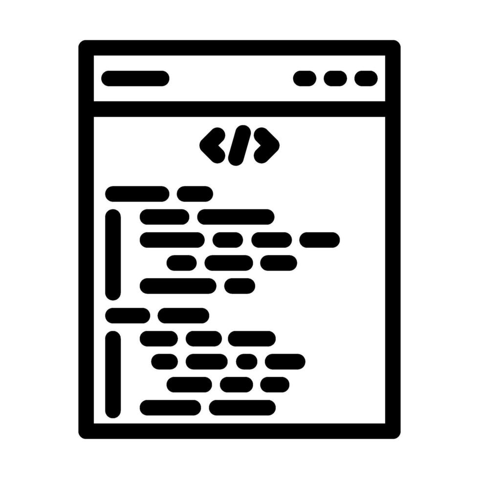 software programación código línea icono ilustración vector