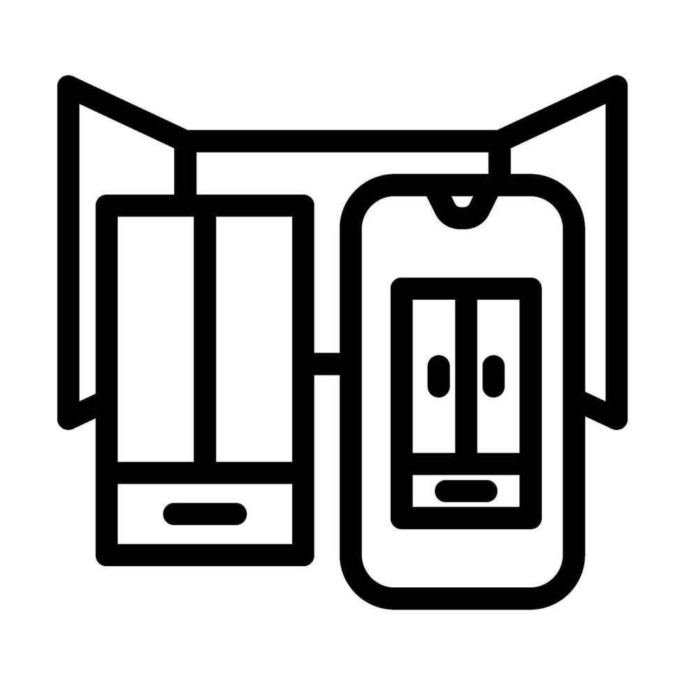 augmented reality industry 4 line icon illustration vector