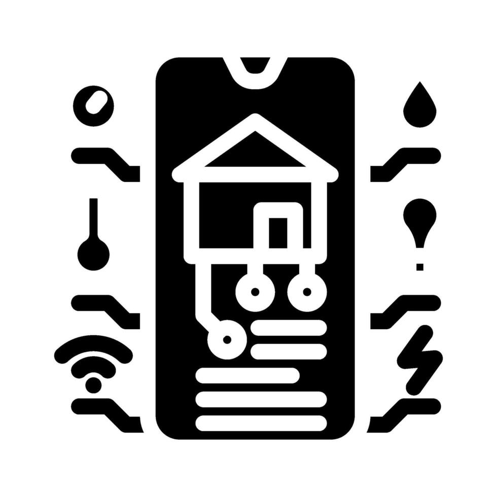 smart home automation industry 4 glyph icon illustration vector