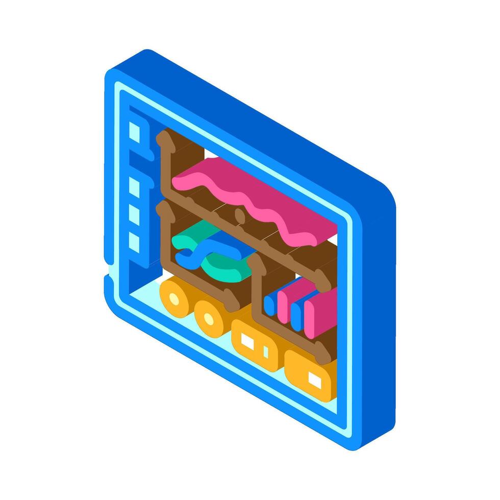 predictive maintenance dashboard industry 4 isometric icon illustration vector