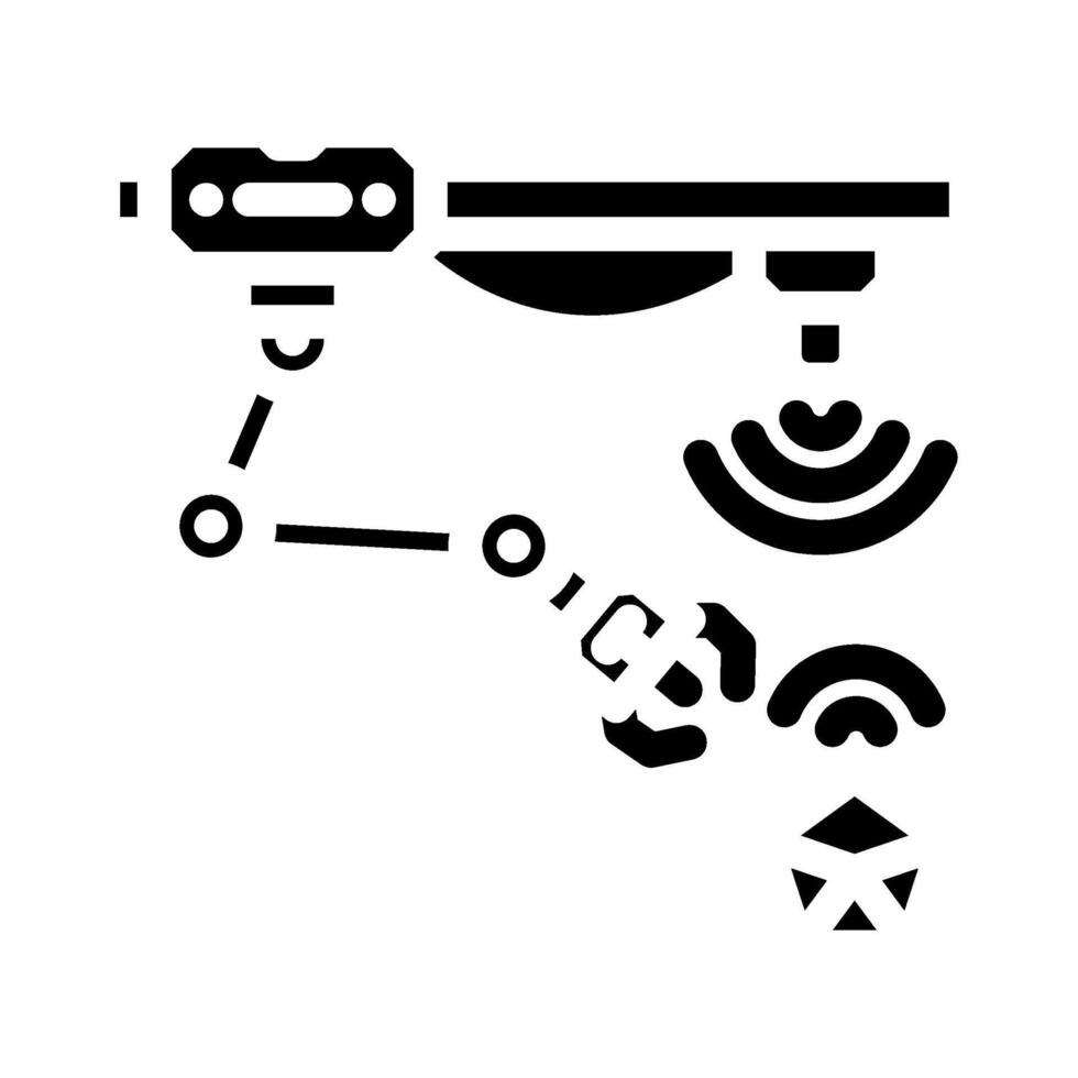 cyber physical systems industry 4 glyph icon illustration vector