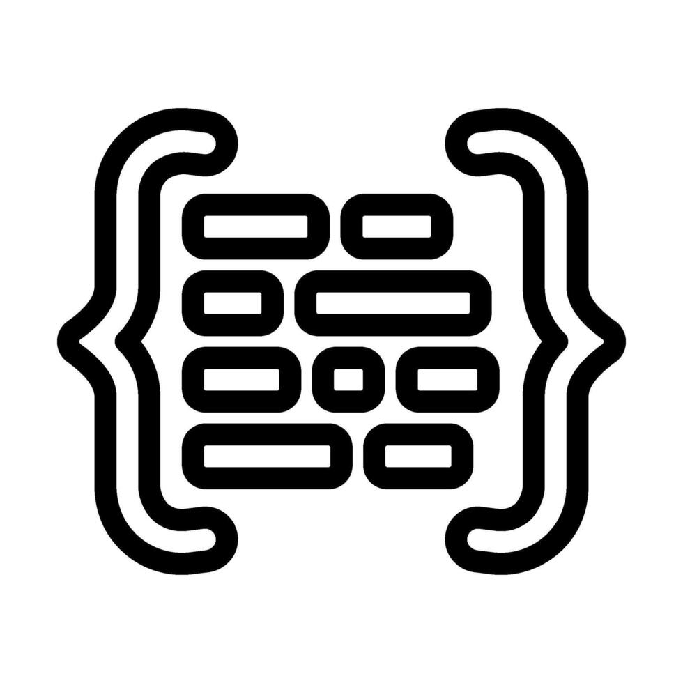 code brackets with letters nlp line icon illustration vector