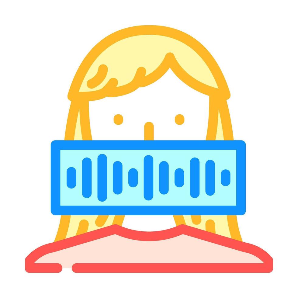 speech waveform natural language processing nlp color icon illustration vector