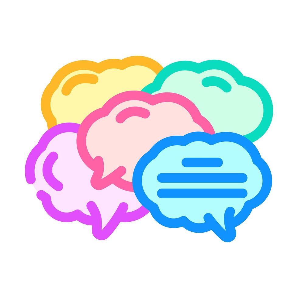 context bubble natural language processing nlp color icon illustration vector