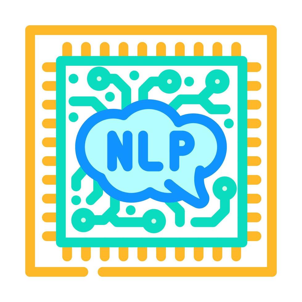 language processor chip nlp color icon illustration 54191300 Vector Art ...
