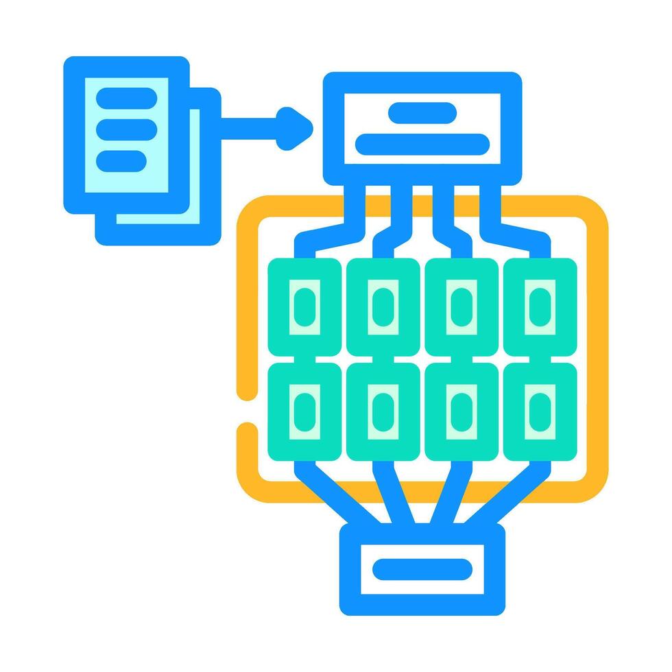 natural language model nlp color icon illustration vector