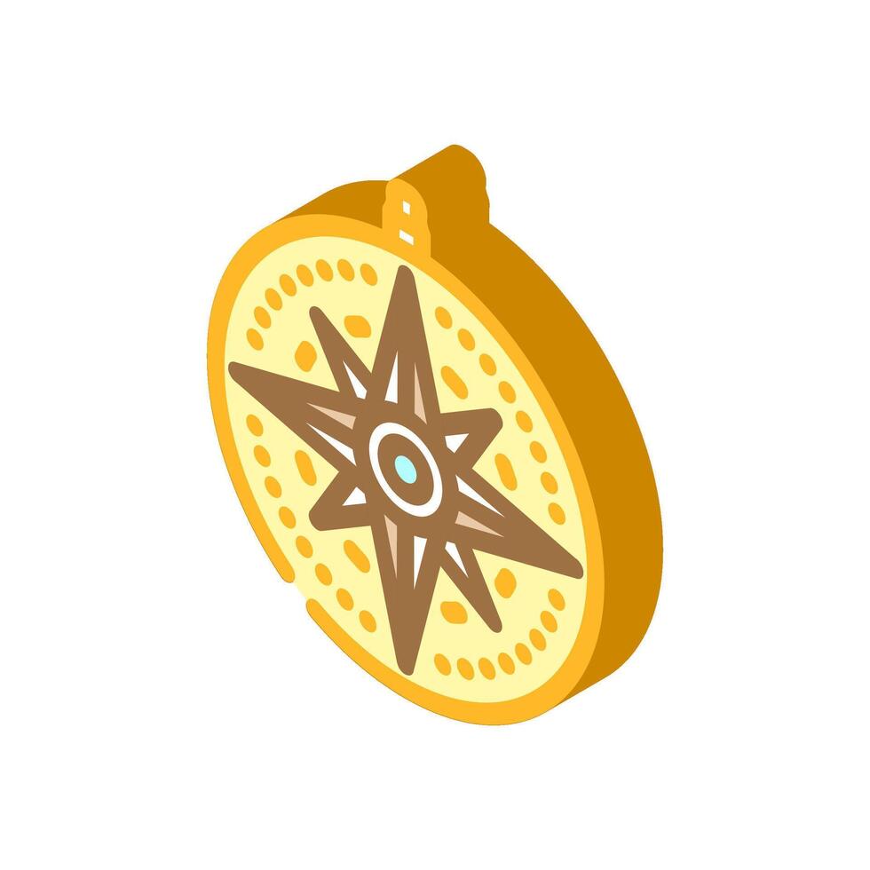 nautical compass world ocean isometric icon illustration vector