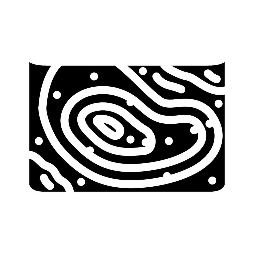 ocean floor map world ocean glyph icon illustration vector