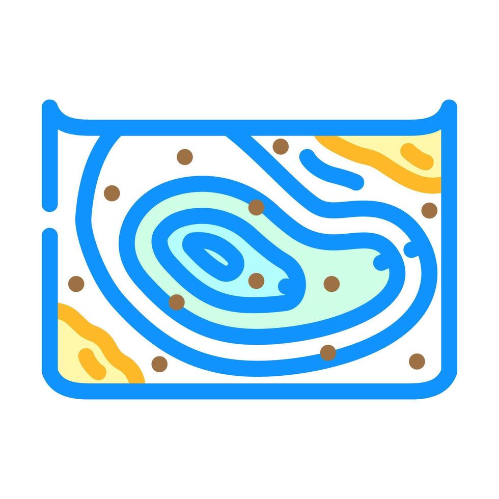 ocean floor map world ocean color icon illustration vector