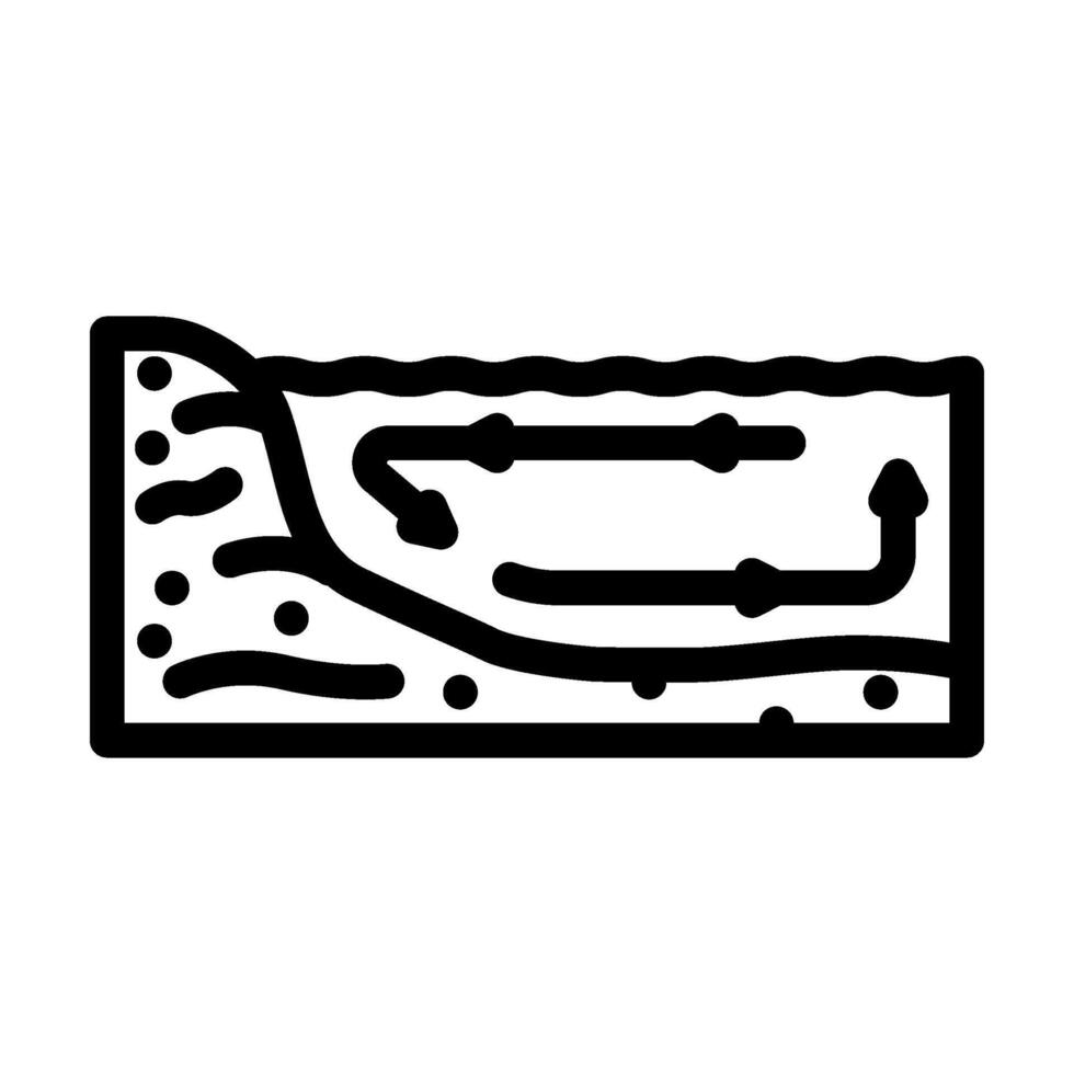 ocean current diagra world ocean line icon illustration vector