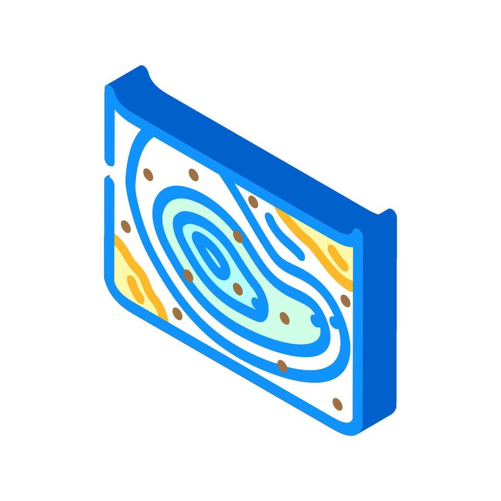 ocean floor map world ocean isometric icon illustration vector