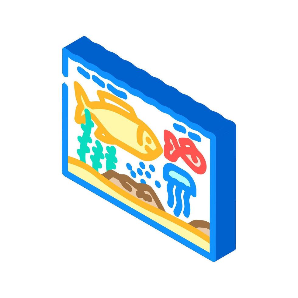marine life world ocean isometric icon illustration vector